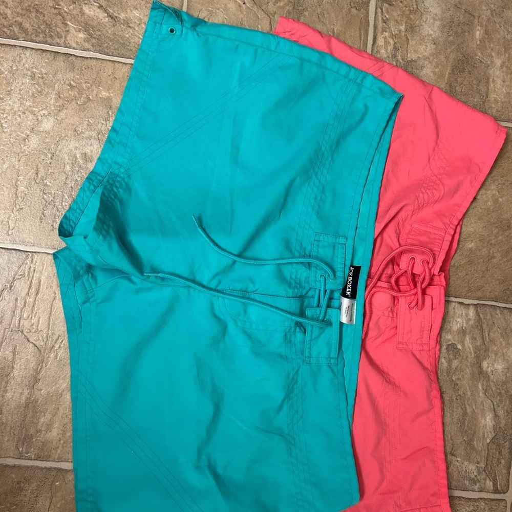 Joe Boxer Teal and Pink Swim Shorts